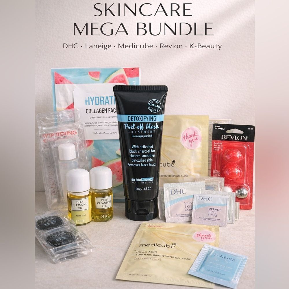 Massive Skincare Bundle – DHC, Laneige, Medicube, Revlon + Masks | All NWOT